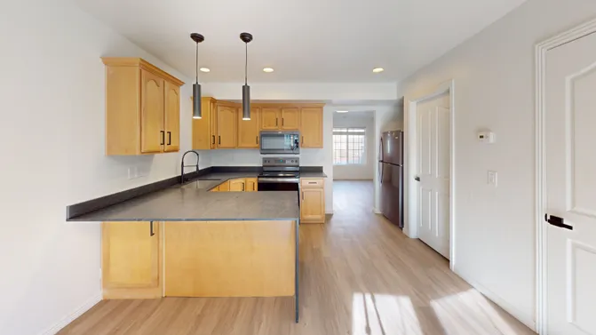 Floor 1 Kitchen | 2x2 Woodside Creek Village | Bountiful, UT