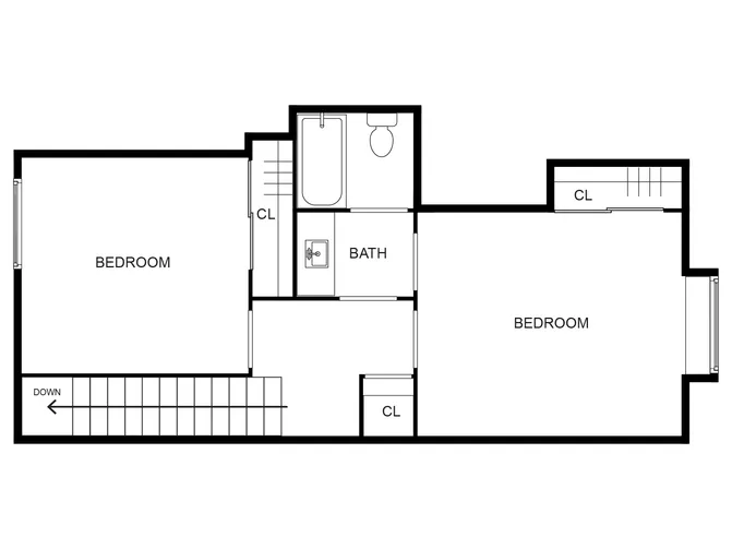 2 Bed / 2 Bath | Woodside Creek Village Floor 2 | 1,175 sq.ft.