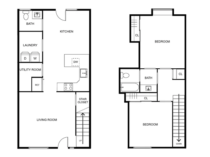 2 Bed / 2 Bath | Woodside Creek Village Combined | 1,175 sq.ft.